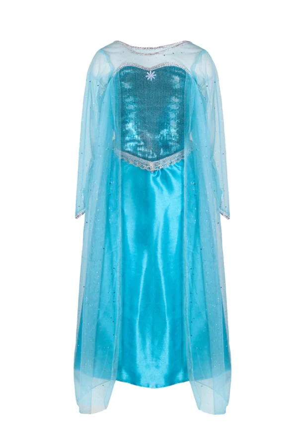 ICE QUEEN DRESS WITH CAPE SIZE 5-6