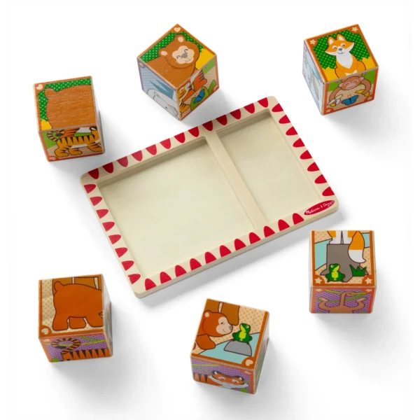 2 IN 1 WOODEN CUBE PUZZLE-ANIMALS - Image 3
