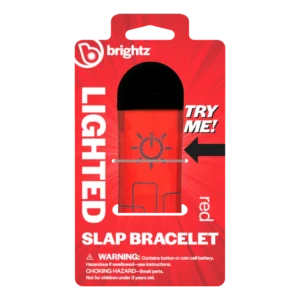 BRIGHTZ LIGHTED SLAP BRACELET-RED