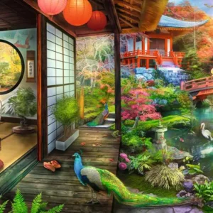 Alternative view of JAPANESE GARDEN TEAHOUSE 1000PC