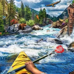 Alternative view of WHITE WATER KAYAKING 1000PC