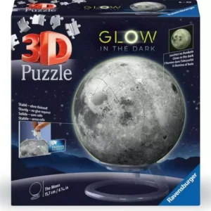 Alternative view of 3D GLOW IN THE DARK MOON 74PC