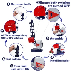 Alternative view of RC 2 IN 1 BASEBALL & TENNIS PITCHER