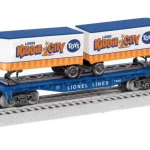LIONEL KIDDIE CITY FLATCAR W/PIGGYBACK TRAILERS
