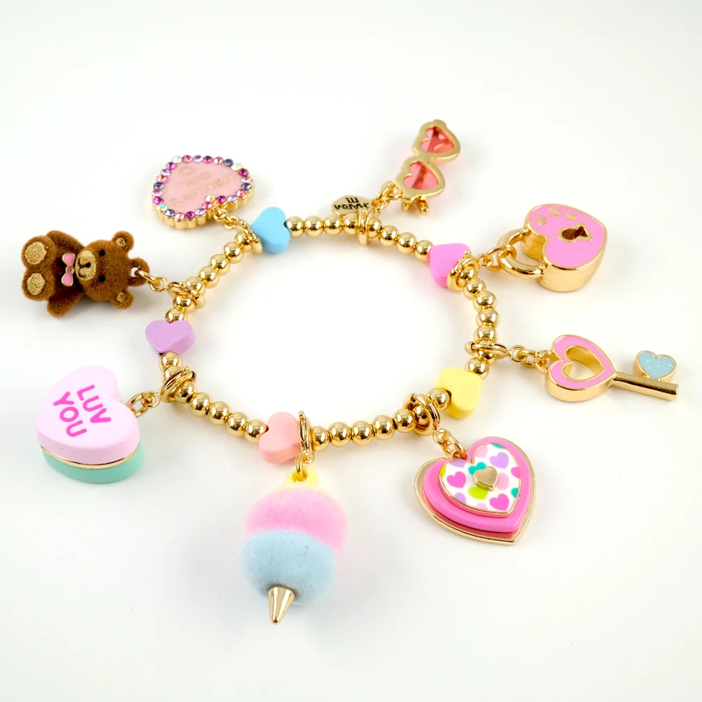 CHARM IT! GOLD MULTI HEART BEAD BRACELET